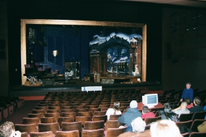 Stephen Legrand with the set behind him